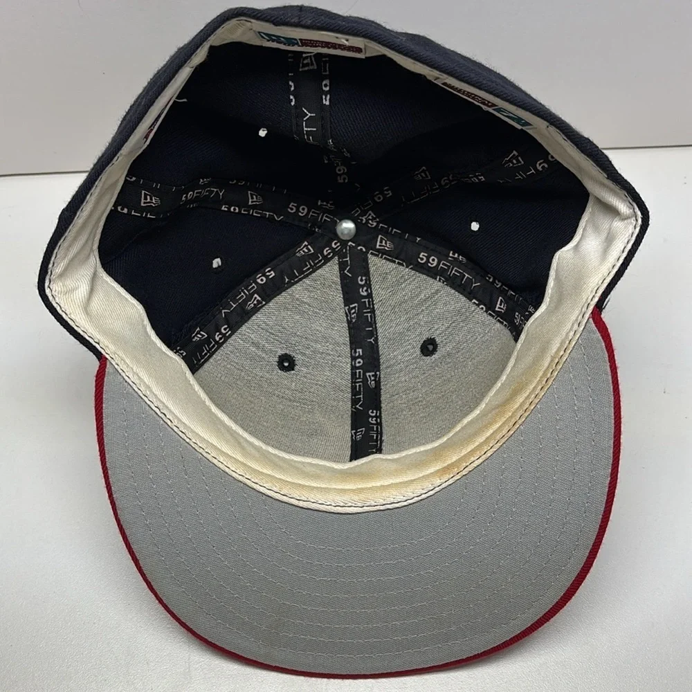 Atlanta Braves‎ New Era 59Fifty MLB Cap Hat Fitted Size 7 1/2 Red & Blue